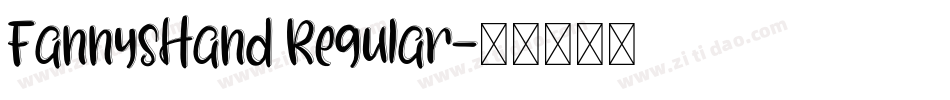FannysHand Regular字体转换